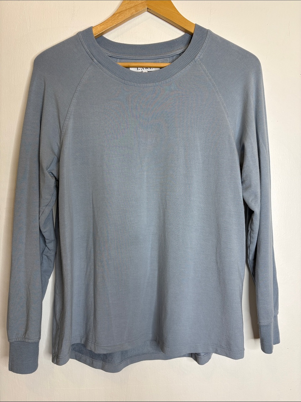 Lake Modal Light Blue Crewneck Long Sleeve Pajama Top